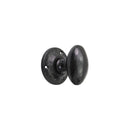 Spira Brass - Oval Rim/Mortice Door Knob - Black - BR4303 - Choice Handles