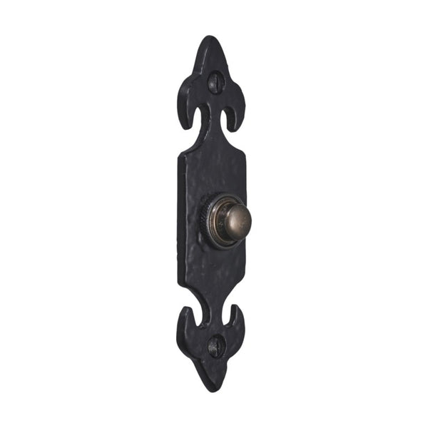 Spira Brass - Fleur de Lys Door Bell Push - Black - BR4363 - Choice Handles
