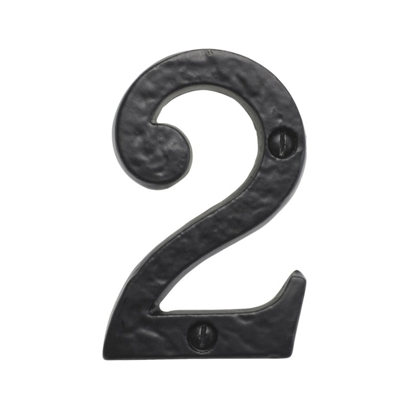 Spira Brass - Door Numerals (Number 2) - Black - BR43662