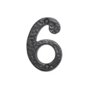 Spira Brass - Door Numerals (Number 6) - Black - BR43666 - Choice Handles