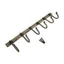 Spira Brass - Iron Coat Hook Plain 6 leg - Antique - BR605LANT - Choice Handles