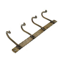 Spira Brass - Iron Coat Hook Plain 4 leg - Antique - BR605SANT - Choice Handles