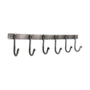 Spira Brass - Iron coat hook plain 6 leg  - Pewter - BR605 - Choice Handles