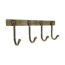 Spira Brass - Iron Coat Hook Twisted 4 leg - Antique - BR606SANT - Choice Handles