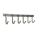 Spira Brass - Iron coat hook twisted 6 leg  - Pewter - BR606 - Choice Handles
