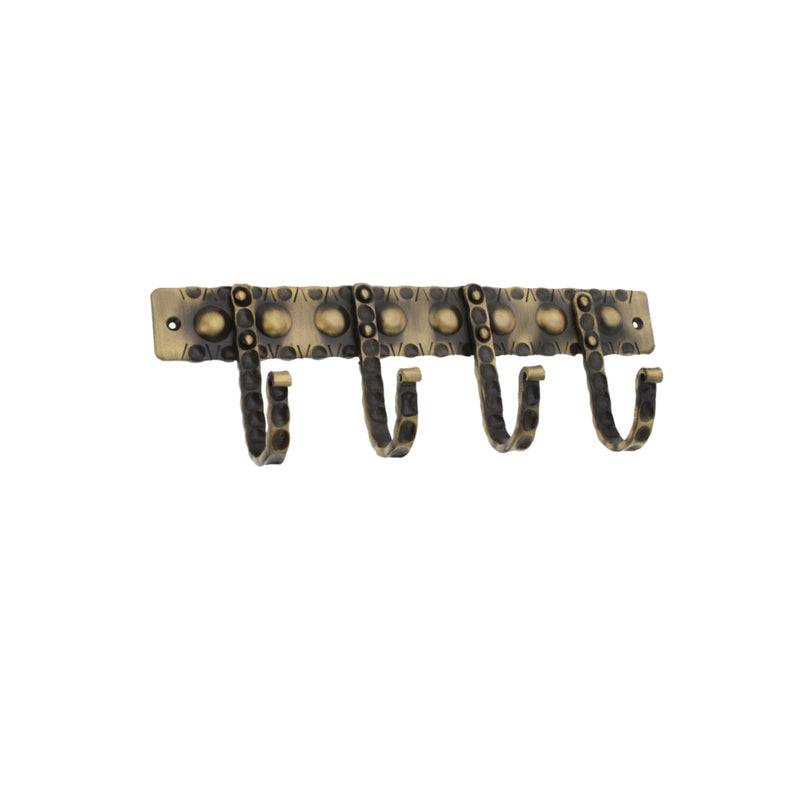 Spira Brass - Iron Coat Hook Dotted 4 leg - Antique - BR610SANT - Choice Handles