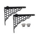 Spira Brass - Honeycomb Shelf Bracket Black (Sold in Pairs) - BR701BLK - Choice Handles