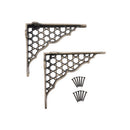 Spira Brass - Honeycomb Shelf Bracket Matt Antique (Sold in Pairs) - BR701MANT - Choice Handles