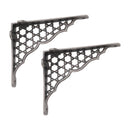 Spira Brass - Honeycomb Shelf Bracket Pewter (Sold in Pairs) - BR701PEW - Choice Handles
