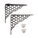 Spira Brass - Honeycomb Shelf Bracket Pewter (Sold in Pairs) - BR701PEW - Choice Handles