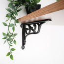 Spira Brass - Edwardian Scroll Shelf Bracket Black (Sold in Pairs) - BR702BLK - Choice Handles