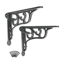 Spira Brass - Edwardian Scroll Shelf Bracket Black (Sold in Pairs) - BR702BLK - Choice Handles