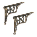 Spira Brass - Edwardian Scroll Shelf Bracket Matt Antique (Sold in Pairs) - BR702MANT - Choice Handles