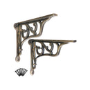 Spira Brass - Edwardian Scroll Shelf Bracket Matt Antique (Sold in Pairs) - BR702MANT - Choice Handles