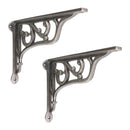 Spira Brass - Edwardian Scroll Shelf Bracket Pewter (Sold in Pairs) - BR702PEW - Choice Handles