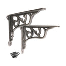 Spira Brass - Edwardian Scroll Shelf Bracket Pewter (Sold in Pairs) - BR702PEW - Choice Handles