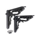 Spira Brass - Apple Shelf Bracket Black (Sold in Pairs) - BR704BLK - Choice Handles