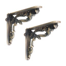Spira Brass - Apple Shelf Bracket Matt Antique (Sold in Pairs) - BR704MANT - Choice Handles
