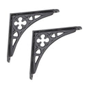 Spira Brass - Victorian Gothic Shelf Bracket Black (Sold in Pairs) - BR705BLK - Choice Handles