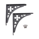 Spira Brass - Victorian Gothic Shelf Bracket Black (Sold in Pairs) - BR705BLK - Choice Handles