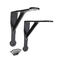 Spira Brass - Penny Gallow Shelf Bracket Black (Sold in Pairs) - BR707BLK - Choice Handles