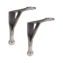 Spira Brass - Penny Gallow Shelf Bracket Pewter (Sold in Pairs) - BR707PEW - Choice Handles