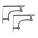 Spira Brass - Industrial Shelf Bracket Black (Sold in Pairs) - BR709BLK - Choice Handles