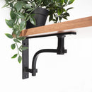 Spira Brass - Industrial Shelf Bracket Black (Sold in Pairs) - BR709BLK - Choice Handles
