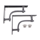 Spira Brass - Industrial Shelf Bracket Black (Sold in Pairs) - BR709BLK - Choice Handles