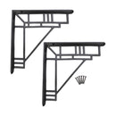 Spira Brass - Art Deco Bracket Black (Sold in Pairs) - BR710BLK - Choice Handles