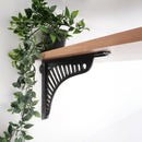 Spira Brass - Sunrise Shelf Bracket Black (Sold in Pairs) - BR711BLK - Choice Handles