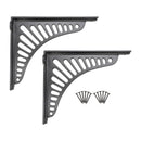 Spira Brass - Sunrise Shelf Bracket Black (Sold in Pairs) - BR711BLK - Choice Handles