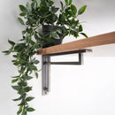 Spira Brass - Narrow Art Deco Bracket Pewter (Sold in Pairs) - BR712PEW - Choice Handles