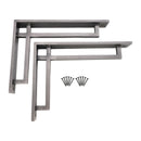 Spira Brass - Narrow Art Deco Bracket Pewter (Sold in Pairs) - BR712PEW - Choice Handles
