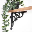 Spira Brass - GNER Shelf Bracket Black 180x180mm (Sold in Pairs) - BR714BLK - Choice Handles