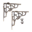 Spira Brass - GNER Shelf Bracket Matt Antique 180x180mm (Sold in Pairs) - BR714MANT - Choice Handles