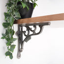 Spira Brass - GNER Shelf Bracket Pewter 180x180mm (Sold in Pairs) - BR714PEW - Choice Handles