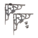 Spira Brass - GNER Shelf Bracket Pewter 180x180mm (Sold in Pairs) - BR714PEW - Choice Handles
