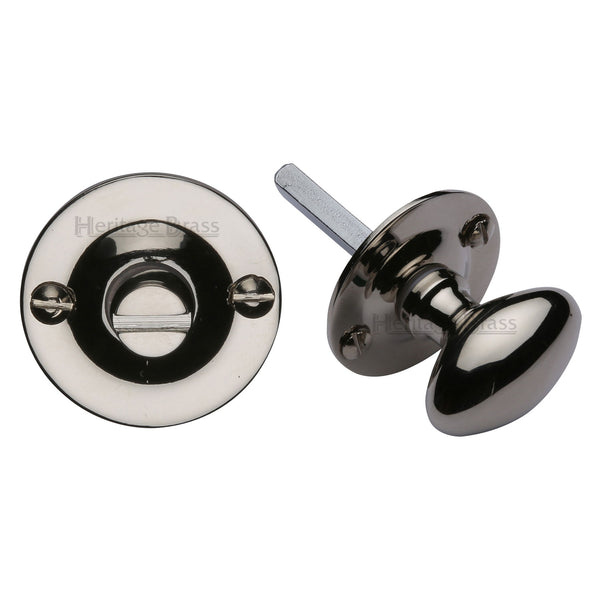 Heritage Brass Bolt for Privacy in Bathroom or Bedroom Doors Polished Nickel finish - BT15-PNF - Choice Handles
