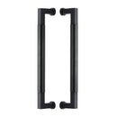 Heritage Brass Door Pull Handle Bauhaus Design 330mm Matt Black Finish - BTB1312 330-BKMT - Choice Handles
