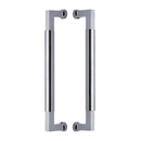 Heritage Brass Door Pull Handle Bauhaus Design 330mm Polished Chrome Finish - BTB1312 330-PC - Choice Handles