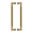Heritage Brass Door Pull Handle Bauhaus Design 330mm Satin Brass Finish - BTB1312 330-SB - Choice Handles
