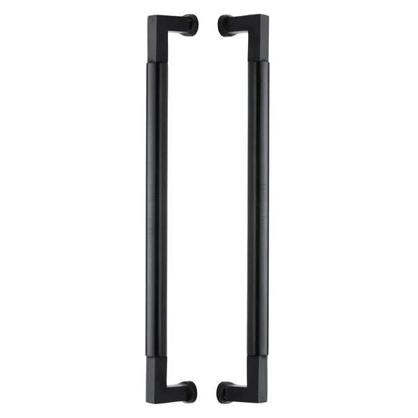 Heritage Brass Door Pull Handle Bauhaus Design 483mm Matt Black Finish - BTB1312 483-BKMT - Choice Handles