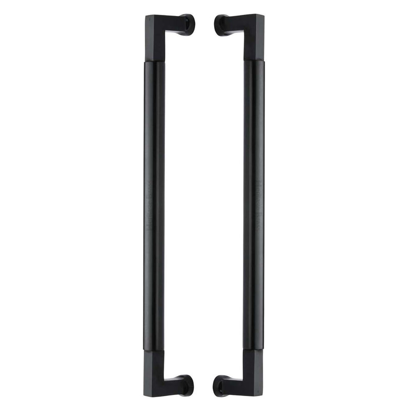 Heritage Brass Door Pull Handle Bauhaus Design 483mm Matt Black Finish - BTB1312 483-BKMT - Choice Handles