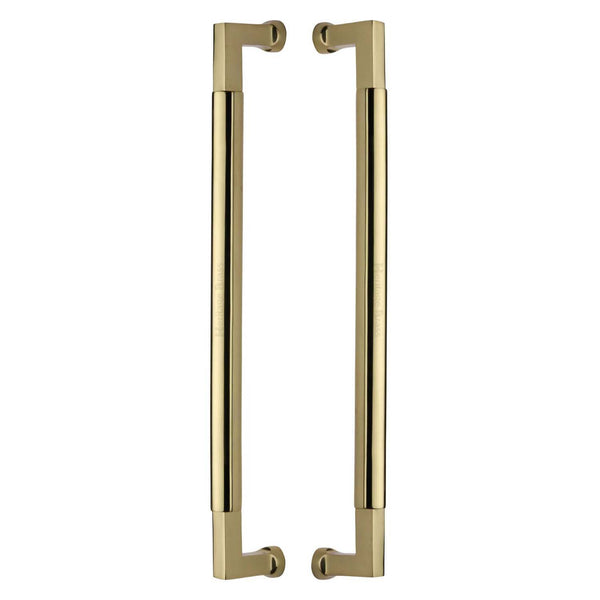 Heritage Brass Door Pull Handle Bauhaus Design 483mm Polished Brass Finish - BTB1312 483-PB - Choice Handles