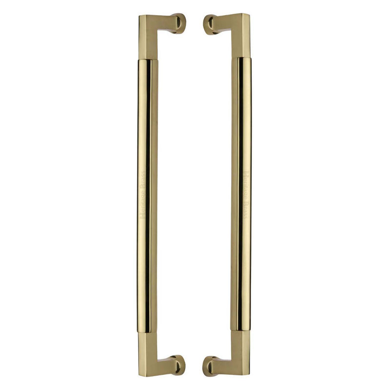 Heritage Brass Door Pull Handle Bauhaus Design 483mm Polished Brass Finish - BTB1312 483-PB - Choice Handles
