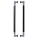 Heritage Brass Door Pull Handle Bauhaus Design 483mm Polished Chrome Finish - BTB1312 483-PC - Choice Handles