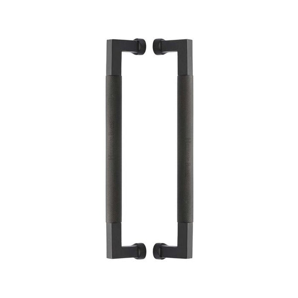 Heritage Brass Back to Back Door Pull Handle Bauhaus Knurled Design 330mm Matt Bronze Finish - BTB1315 330-MB - Choice Handles