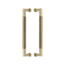 Heritage Brass Back to Back Door Pull Handle Bauhaus Knurled Design 330mm Polished Brass Finish - BTB1315 330-PB - Choice Handles