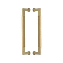 Heritage Brass Back to Back Door Pull Handle Bauhaus Knurled Design 330mm Satin Brass Finish - BTB1315 330-SB - Choice Handles